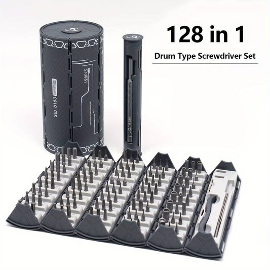 128-in-1-Präzisions-Schraubendreher-Set, Demontage- und Reparaturwerkzeug, multifunktionales manuelles Schraubendreher-Buch-Set