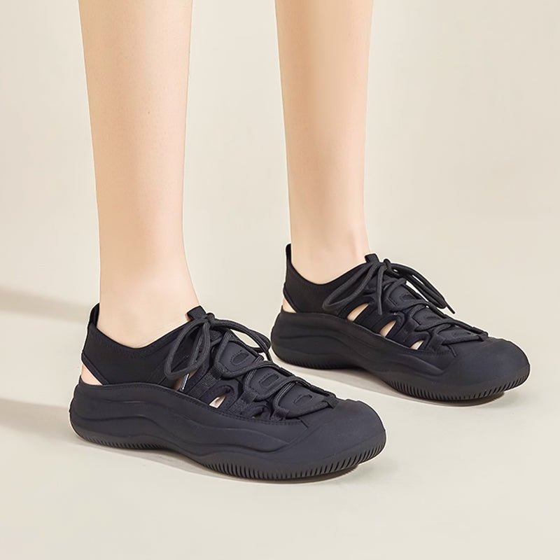 😍Damen Geschlossene Zehe Hohle Outdoor Sport Wandern Sandalen