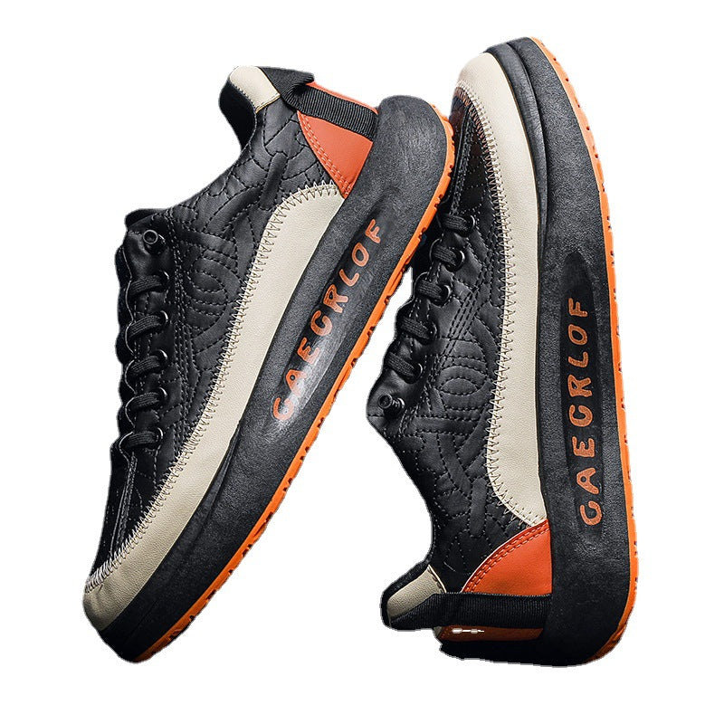 Freizeitschuhe aus Leder mit dicker Sohle für Herren