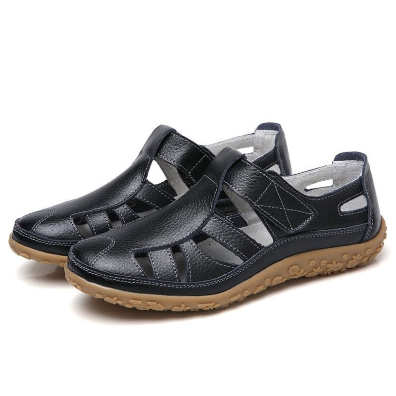 Retro-Sandalen mit rutschfester, weicher Sohle für Damen