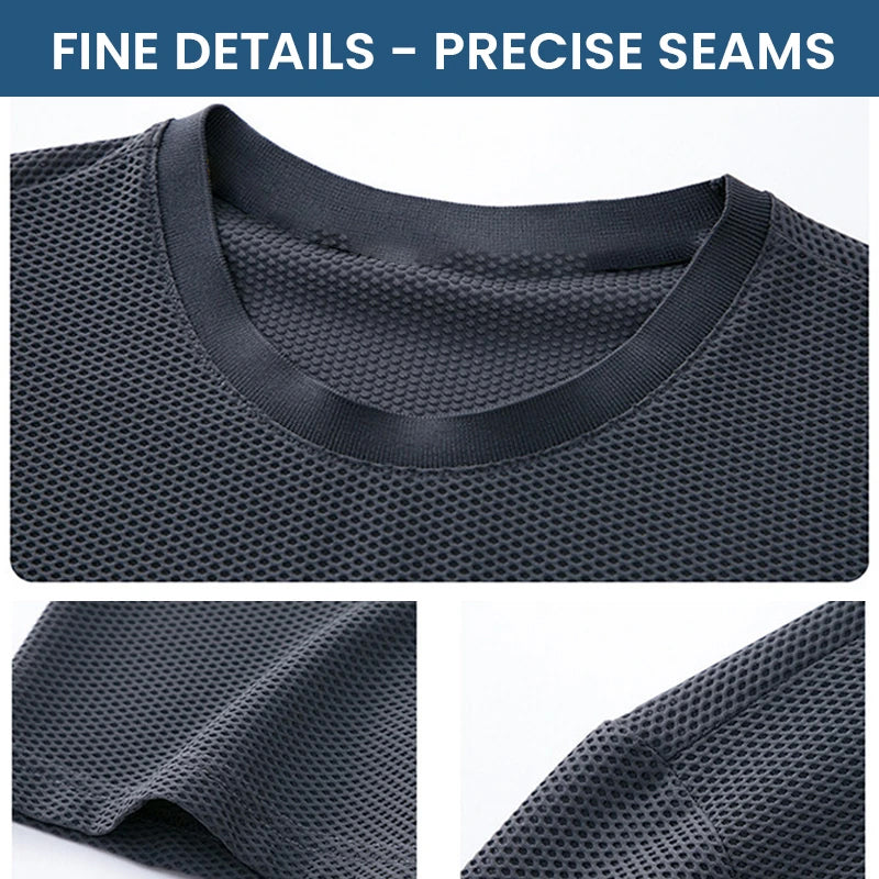 Atmungsaktives T-Shirt aus Ice Silk Waffle Weave