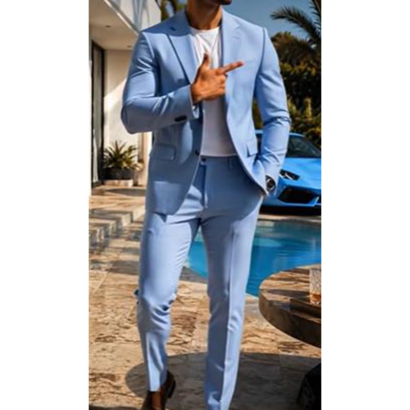 đ 50 % RABATT | Gepflegter Business-Look & flexibler Tragekomfort â Herren 2-teiliges Stretch-Anzug-Set