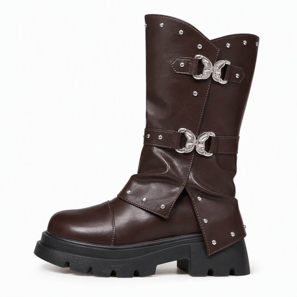 đ„ 50% RABATT! đ€ Damen Western-Stiefel â Blockabsatz, wadenhoch & Schnallenriemen