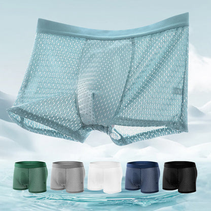 Cooler Netz-Boxer Slip aus gefrorener Seide【Kaufen Sie 1 und erhalten Sie 2 gratis】