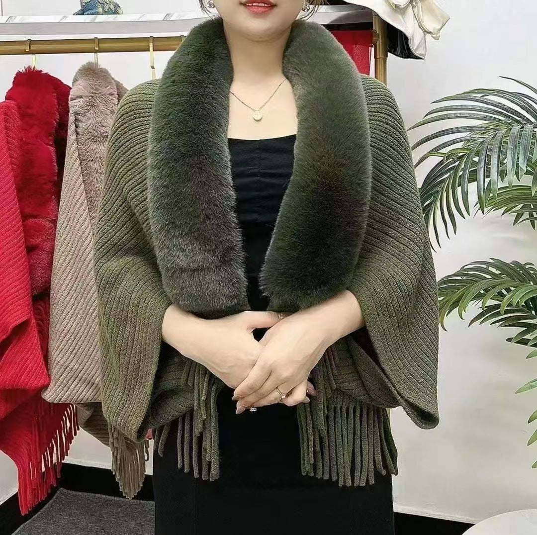 Mode Pelzkragen Schal Mantel(Kaufen Sie 2 gratis Versand)