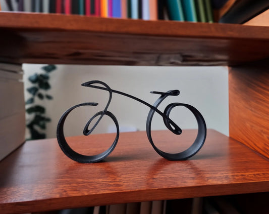 Minimalistische Fahrrad Skulptur Drahtrahmen Stil