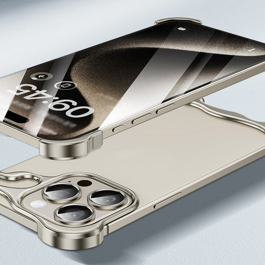 Fallsichere Handyhülle mit speziell geformtem Metall-Eckpad für iPhone (kostenloser Linsenfilm)