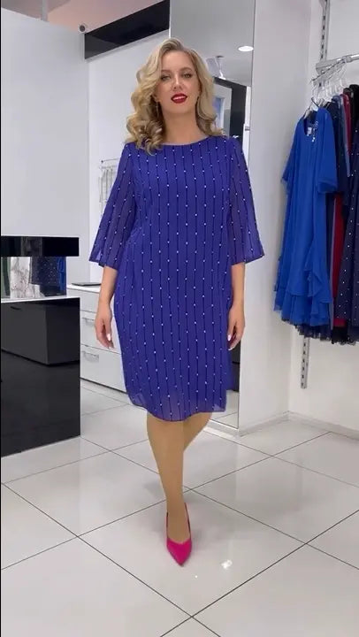 💥Zeitlich begrenzt 63 % RABATT 💕Fließendes, bedrucktes Chiffonkleid für Damen