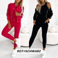 Dreiteiliges Set aus Baseballjacke und -hose für Damen
