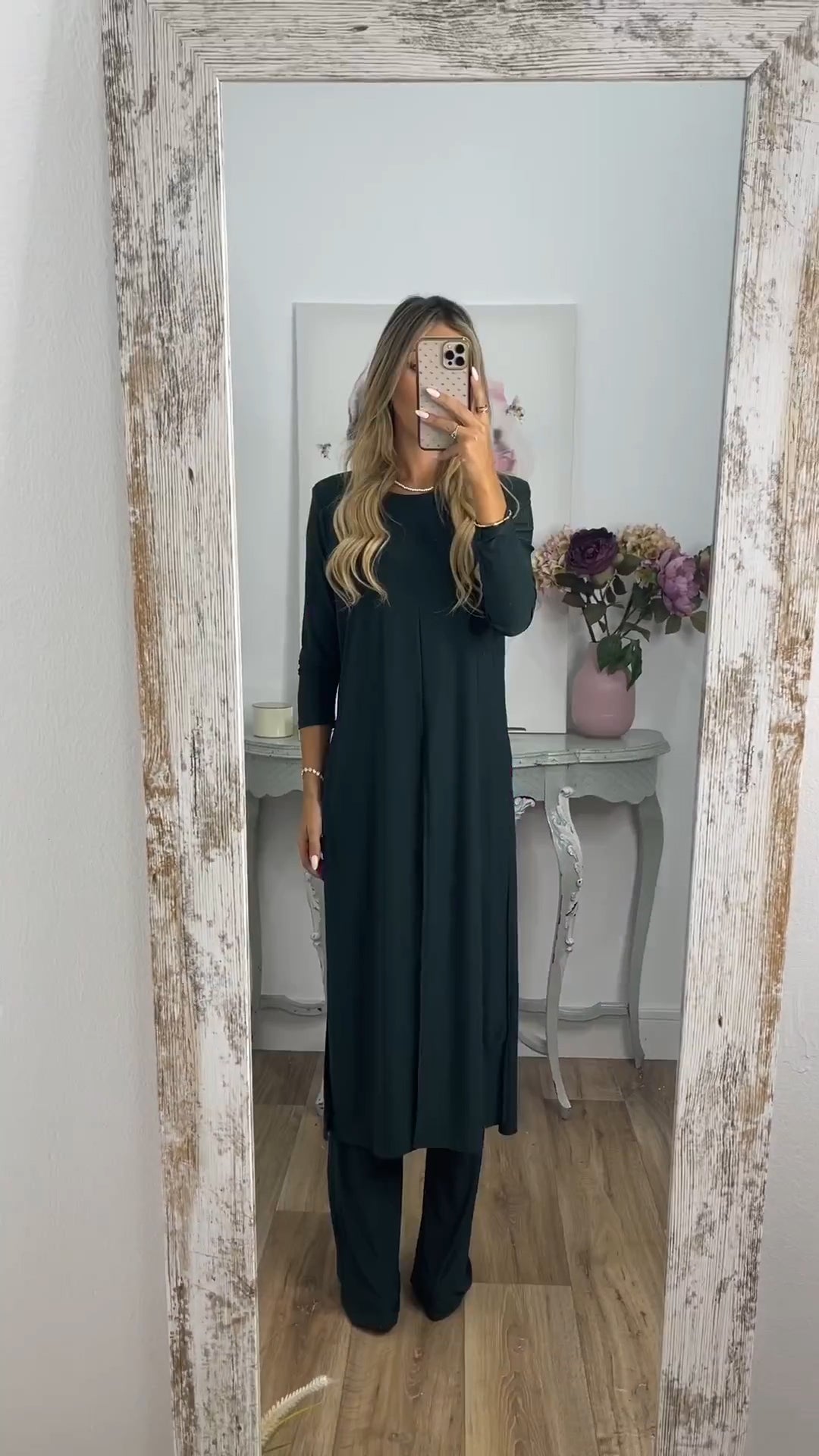 💃Elegant lässiger 2-teiliger Anzug mit langem Oberteil und passender Hose