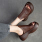 Atmungsaktive Slipper aus ausgehöhltem Leder für Damen