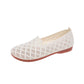 Damenschuhe mit weicher Sohle, gewebt, hohl