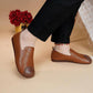 2024 neue Retro -Damenschuhe mit weichen Sohle flachen Schuhen mit weicher Oberfläche