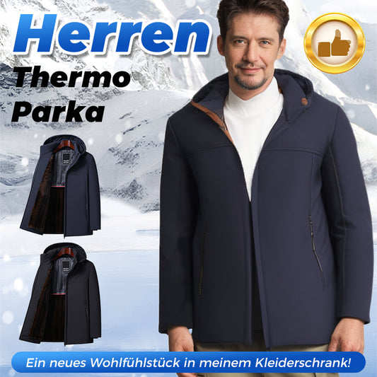 [Warmes Geschenk] Herren-Thermo-Parka mit dicker Kapuze