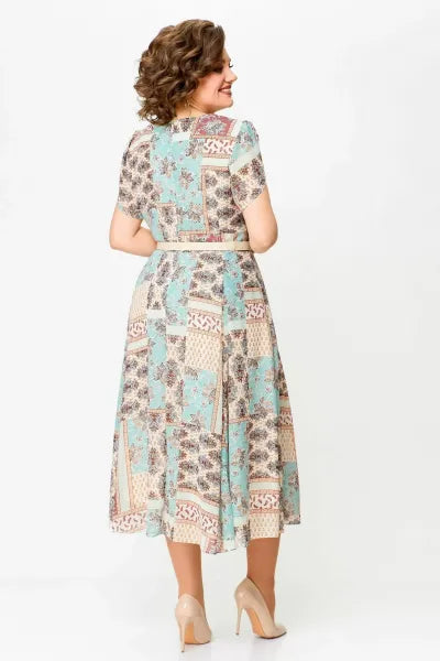 🔥HEISSER VERKAUF🔥2024 Bequemes und elegantes Kleid mit Patchwork-Print