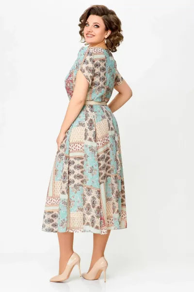 🔥HEISSER VERKAUF🔥2024 Bequemes und elegantes Kleid mit Patchwork-Print