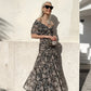 🌸Neuerscheinung 50% RABATT 💖Damen Trägerlos-Kleid mit V-Ausschnitt und Druck