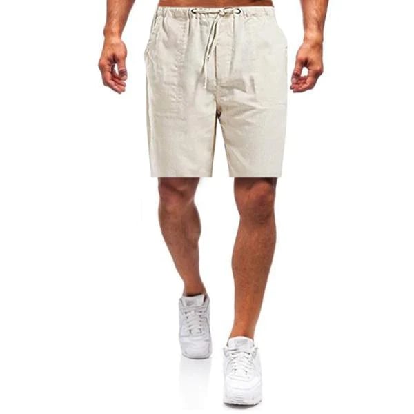 Herren Leinen lockere Freizeitshorts