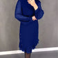 🔥Solange der Vorrat reicht 40 % Rabatt!🎉Damenkleid mit Rundhalsausschnitt und einfarbigem Strass
