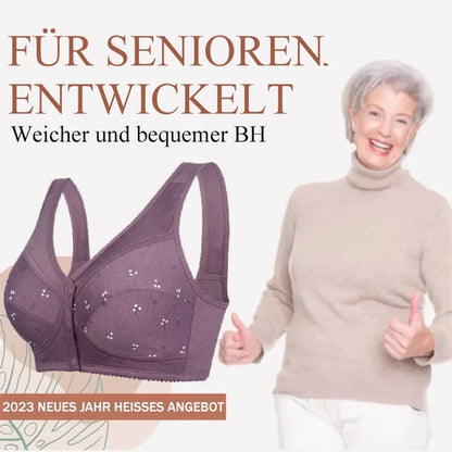 🌹Design für Senior Front Closure Baumwoll-BH🔥Für begrenzte Zeit 40 % Rabatt🔥