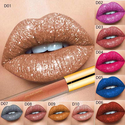 ⏰Rouge à lèvres liquide pailleté métallisé Diamond💫