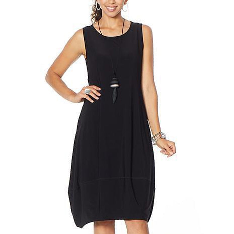 Ärmelloses Kleid aus mattem Jersey