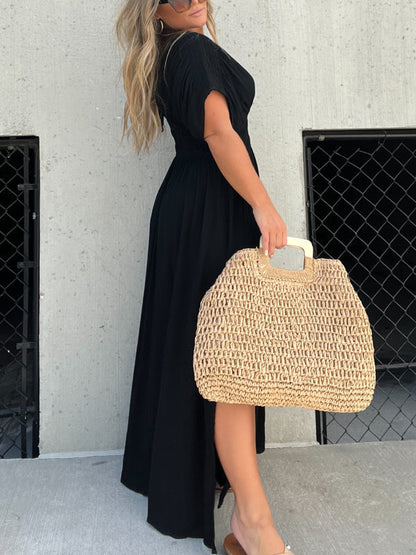 HEISSER VERKAUF 💗 SCHLITZ V-AUSSCHNITT MÜHELOS MAXI LANGES KLEID