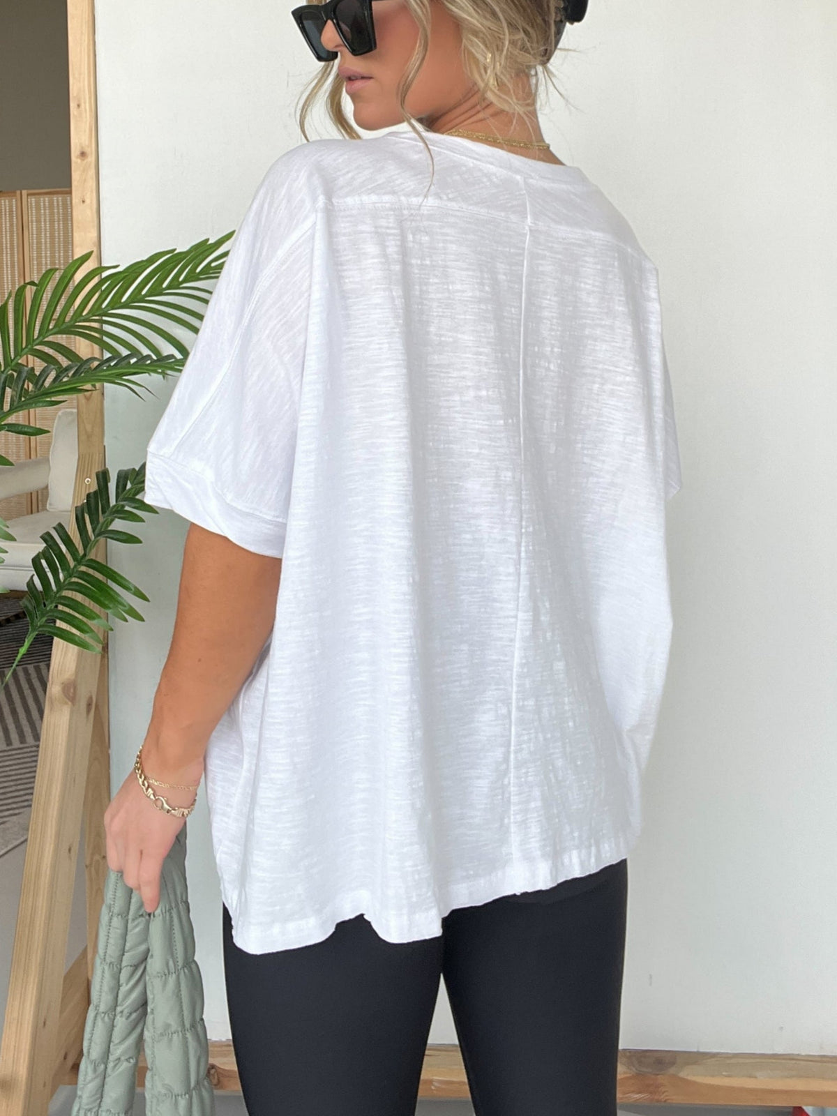 Festes Damen T-Shirt mit Rundhalsausschnitt und Übergröße