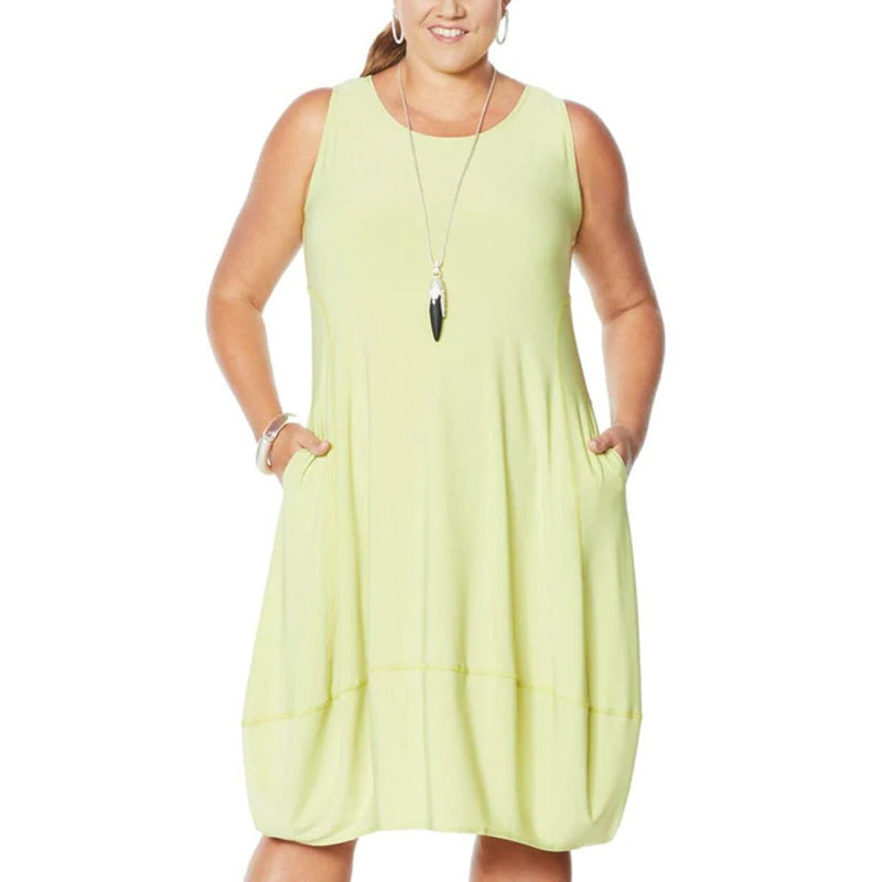 Ärmelloses Kleid aus mattem Jersey