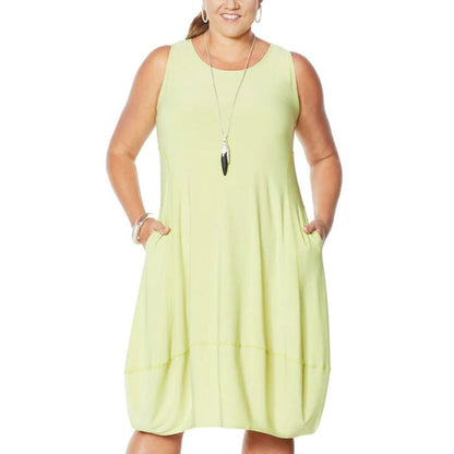 Ärmelloses Kleid aus mattem Jersey