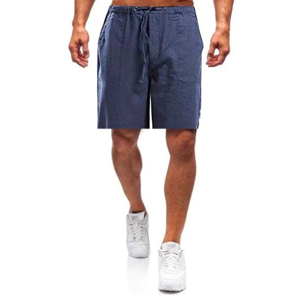 Herren Leinen lockere Freizeitshorts
