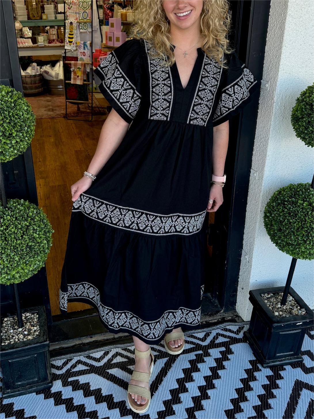 62%Rabatte✨ Damen-Boho-Maxikleid mit V-Ausschnitt✨