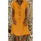 Kleider Casual V-Ausschnitt Midi-Kleid