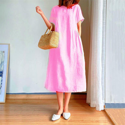 🔥Heißer Verkauf🔥✨Kleid aus Leinen und Baumwolle im japanischen Stil✨