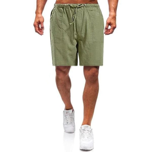 Herren Leinen lockere Freizeitshorts