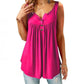 Comfortabele mouwloze tanktop met losse knopen voor dames