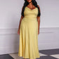 Lulah Drapiertes Maxikleid mit integriertem BH