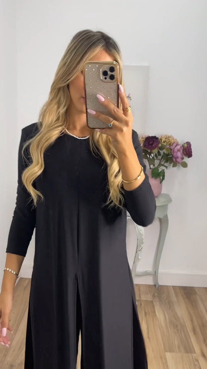 💃Elegant lässiger 2-teiliger Anzug mit langem Oberteil und passender Hose