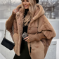 🔥Damen Oversized Pufferjacke mit Kapuze im Patchwork-Design🔥