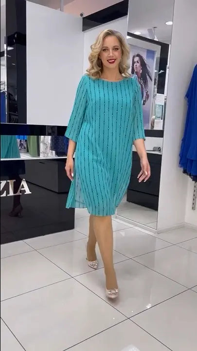 💥Zeitlich begrenzt 63 % RABATT 💕Fließendes, bedrucktes Chiffonkleid für Damen