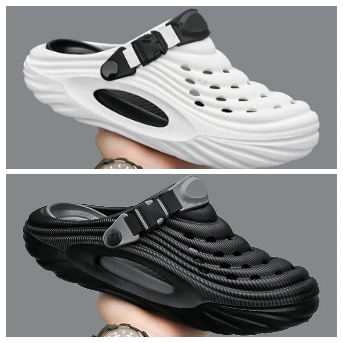 ✈️Atmungsaktive Slip-On-Sandalen für Herren👣Zwei Arten, ein Paar Schuhe zu tragen👣