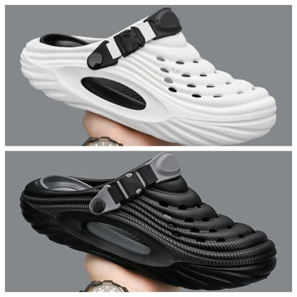 ✈️Atmungsaktive Slip-On-Sandalen für Herren👣Zwei Arten, ein Paar Schuhe zu tragen👣
