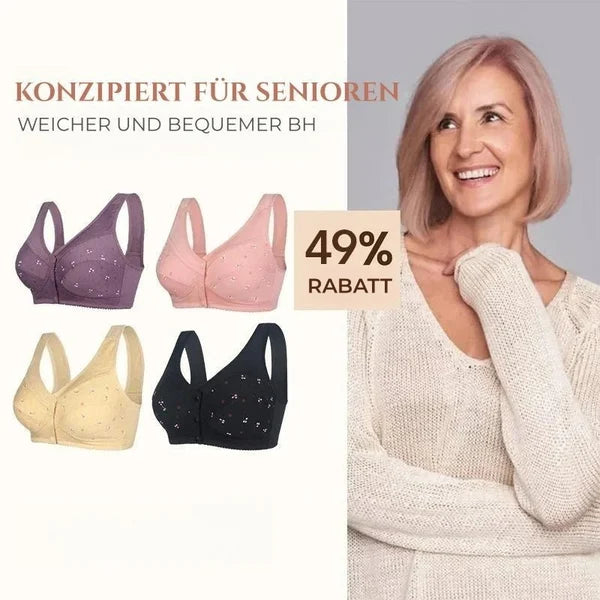 2025 Neues Design für Senior Front Closure Baumwoll-BH