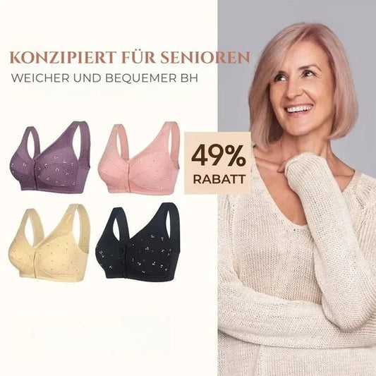 2025 Neues Design für Senior Front Closure Baumwoll-BH