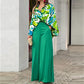 Geblümtes Damenhemd und Hose mit weitem Bein und hoher Taille (1 Set)