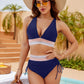 💃Urlaubsangebot 49 % RABATT💃Bikini-Sets mit hoher Taille und Bauchkontrolle in Farbblock-Optik