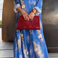 Asymmetrisches Tunika- und Hosen-Set mit Blumenmuster für Damen