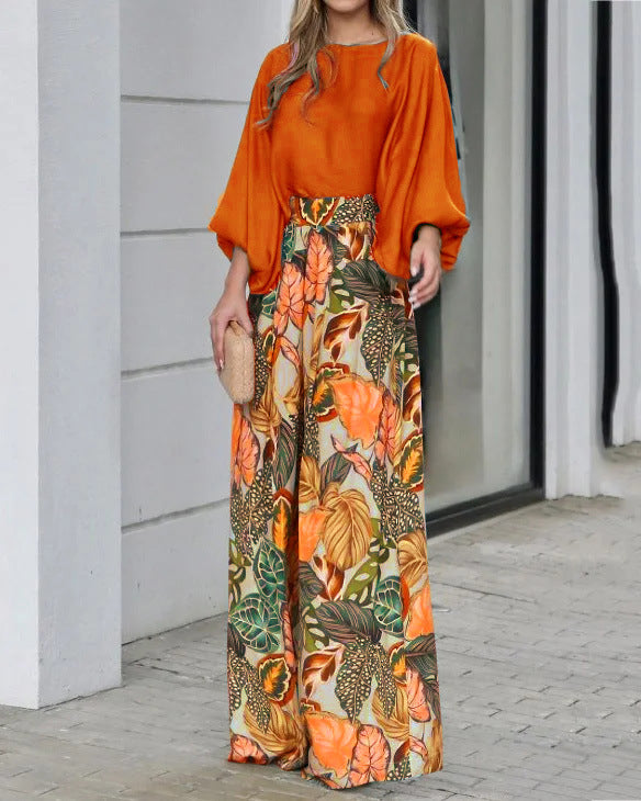 Zweiteiliges Set mit lässigem Print