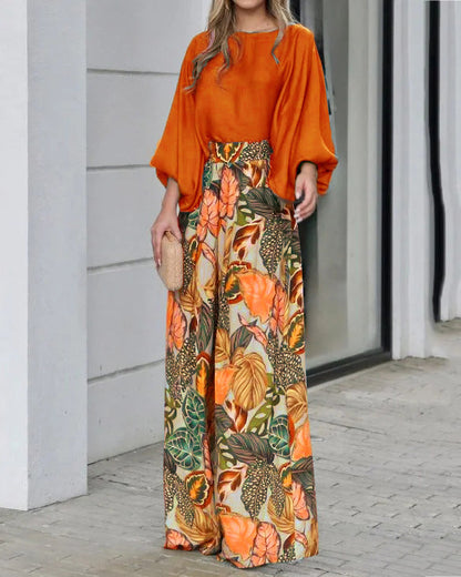 Zweiteiliges Set mit lässigem Print