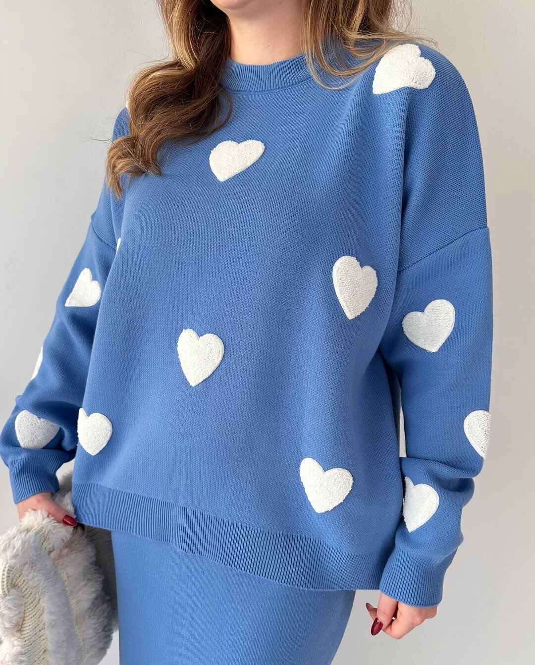 Valentinstag Rabatt! Legerer Schlitz Gestrickter Zweiteiler